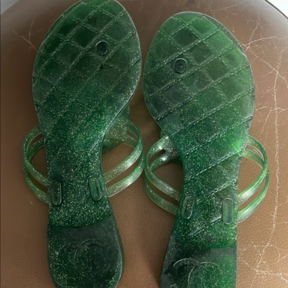 Chanel Camellia Rubber Flip Flops, 37 - Picture 2 of 2